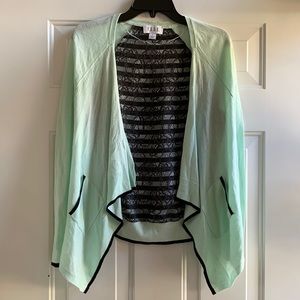3/$15 NWT Elle light green/charcoal cardigan sweater size XS